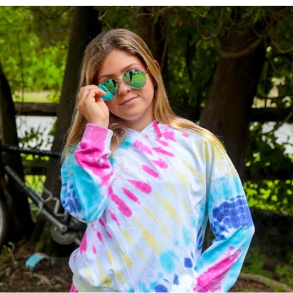 Long sleeve tie dye top